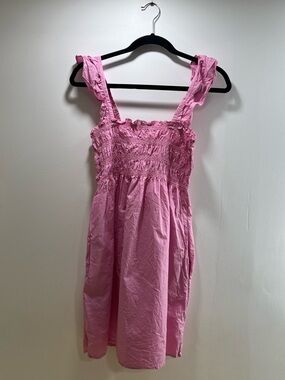 French Connection Pink Smocked Sundress